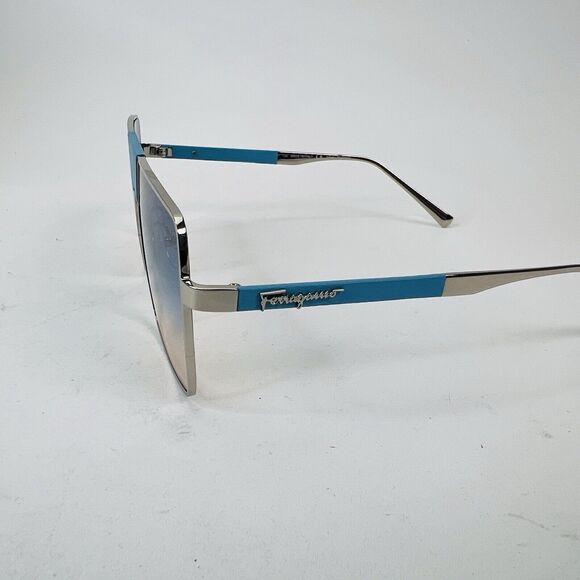 Salvatore Ferragamo SF221 237 Palladium Blue Sunglasses 59-15-140 Gradient - Picture 10 of 10